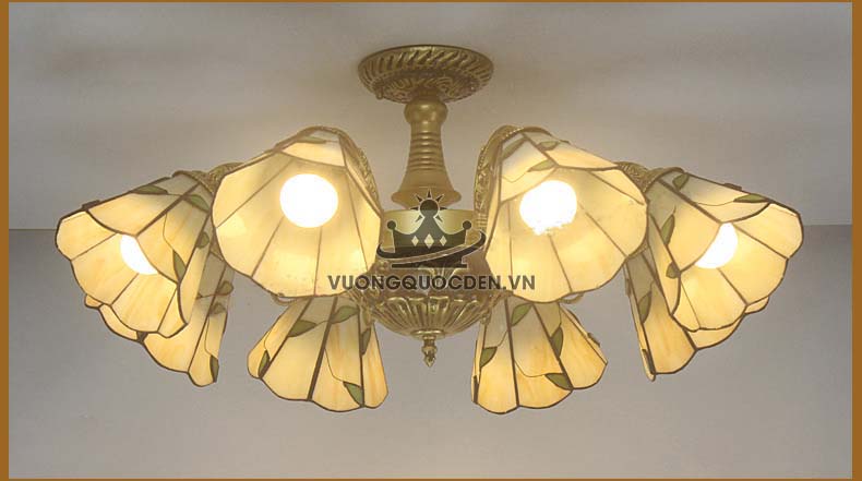 Đèn chùm trang trí cao cấp họa tiết chiếc lá YB209-17